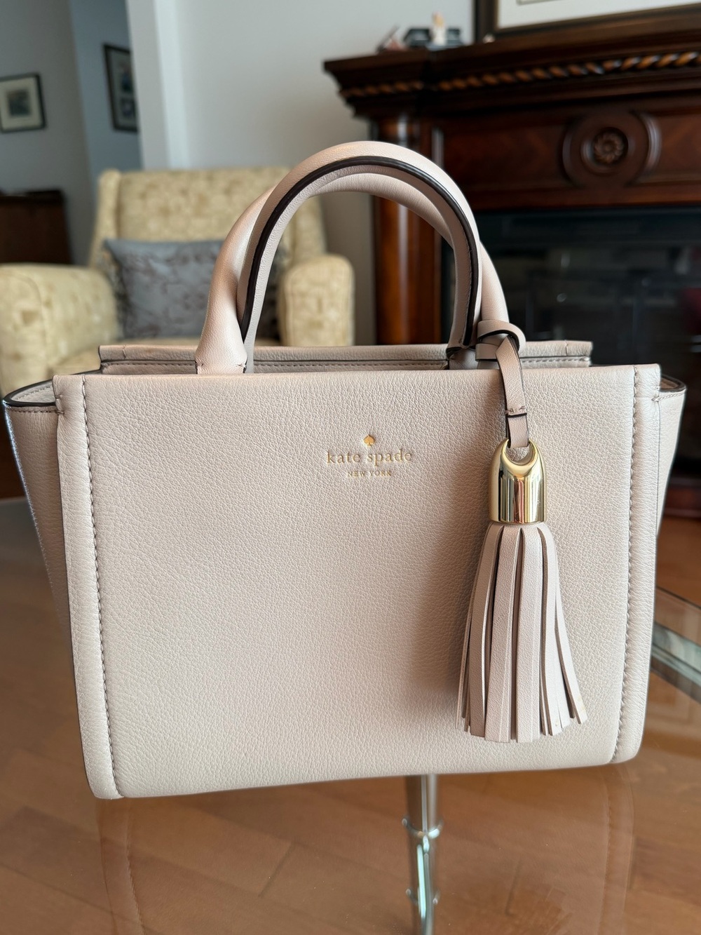Kate Spade New York “Rorie” Blush Leather Satchel